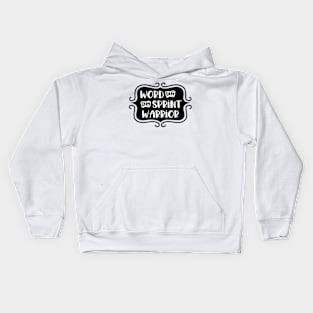 Word Sprint Warrior - Writing Typography Kids Hoodie